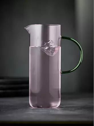 LYNGBY GLAS | Glaskrug TORINO 1,1l Pink/ Blau | 